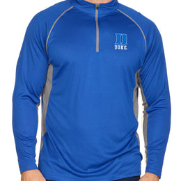 Duke Blue Devils Mens NCAA Campus Classic Long Sleeve 1/4 Zip Windshirt - Royal