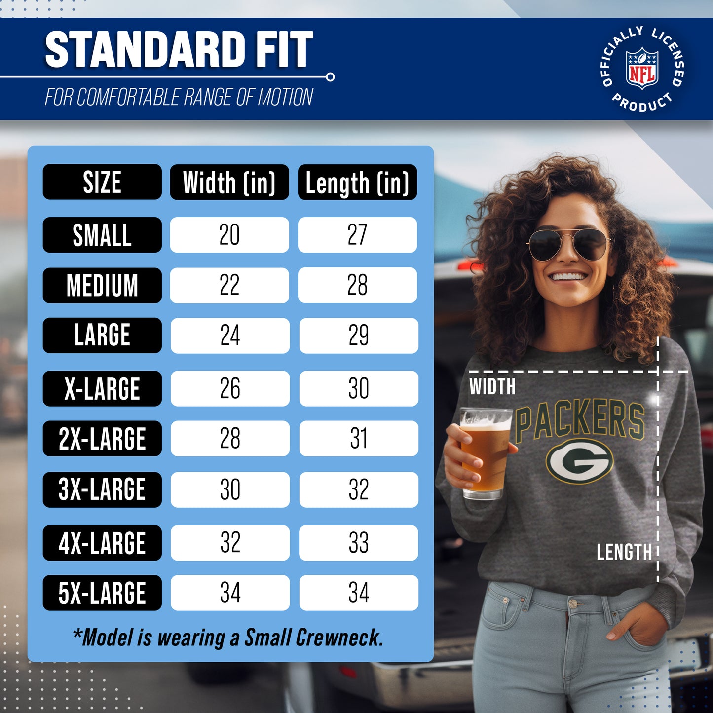 Green Bay Packers NFL Home Team Crew - Gray