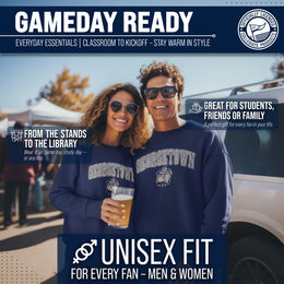 Georgetown Hoyas Adult Arch & Logo Soft Style Gameday Crewneck Sweatshirt - Navy