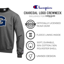 Georgetown Hoyas Adult Mascot Fleece Crewneck - Charcoal