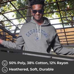 Georgetown Hoyas College Gray University Seal Hooded Sweatshirt - Gray