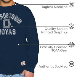 Georgetown Hoyas Adult University Crewneck - Navy