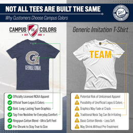 Georgetown Hoyas Adult MVP Heathered Cotton Blend T-Shirt - Navy