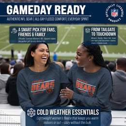 Chicago Bears NFL Womens Gameday French Terry Slouchy Top- Raglan Sleeves - Navy