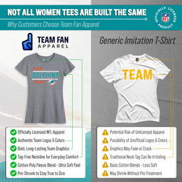 Miami Dolphins NFL Gameday Women's Relaxed Fit T-shirt - Gray