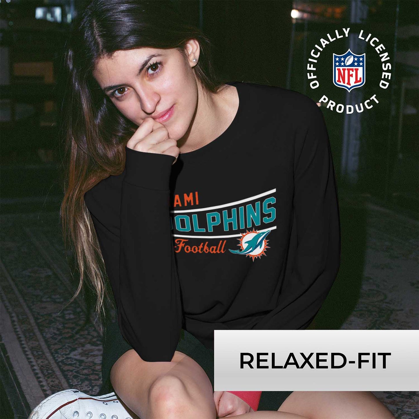Miami Dolphins  Sweatshirt for Women - Black