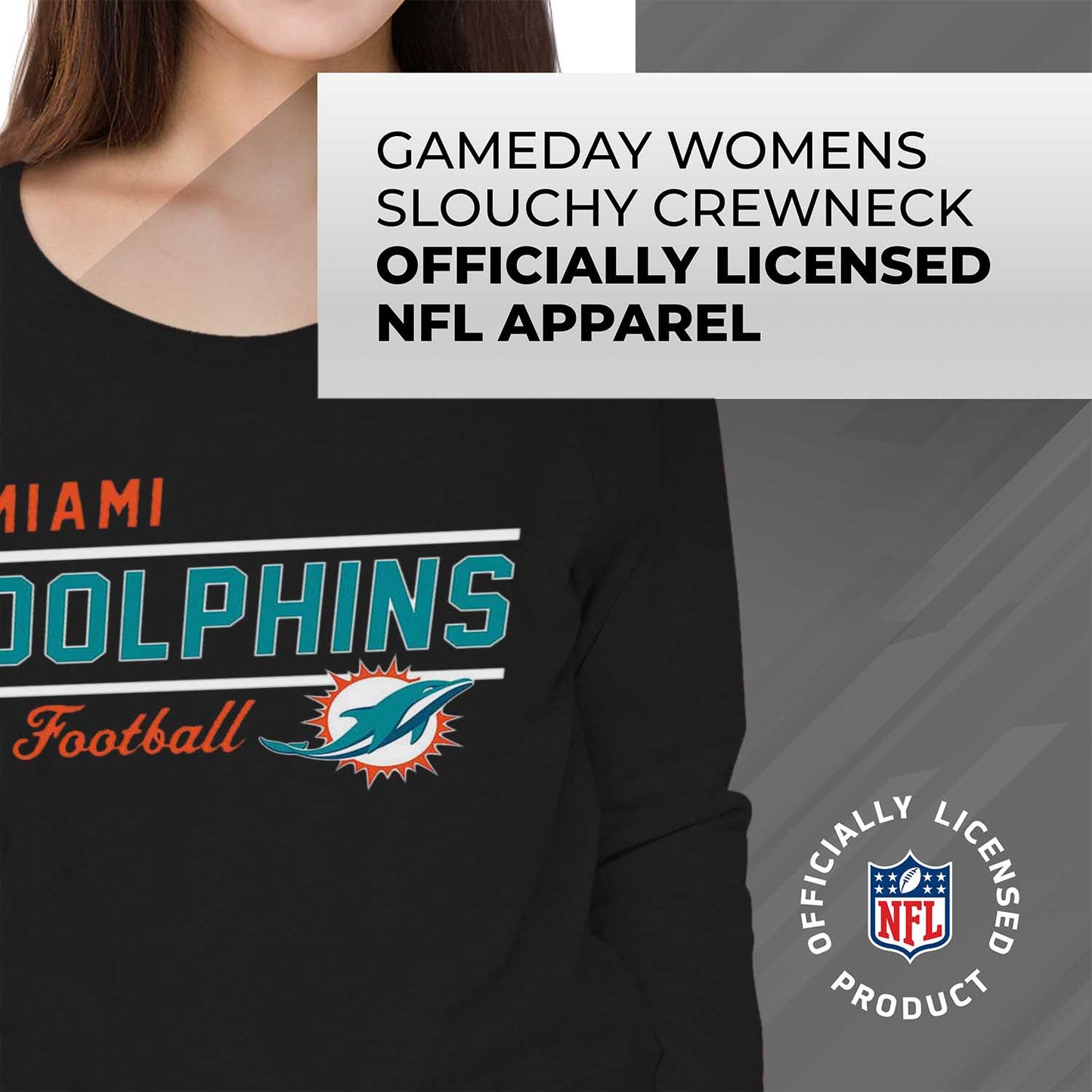 Miami Dolphins  Sweatshirt for Women - Black