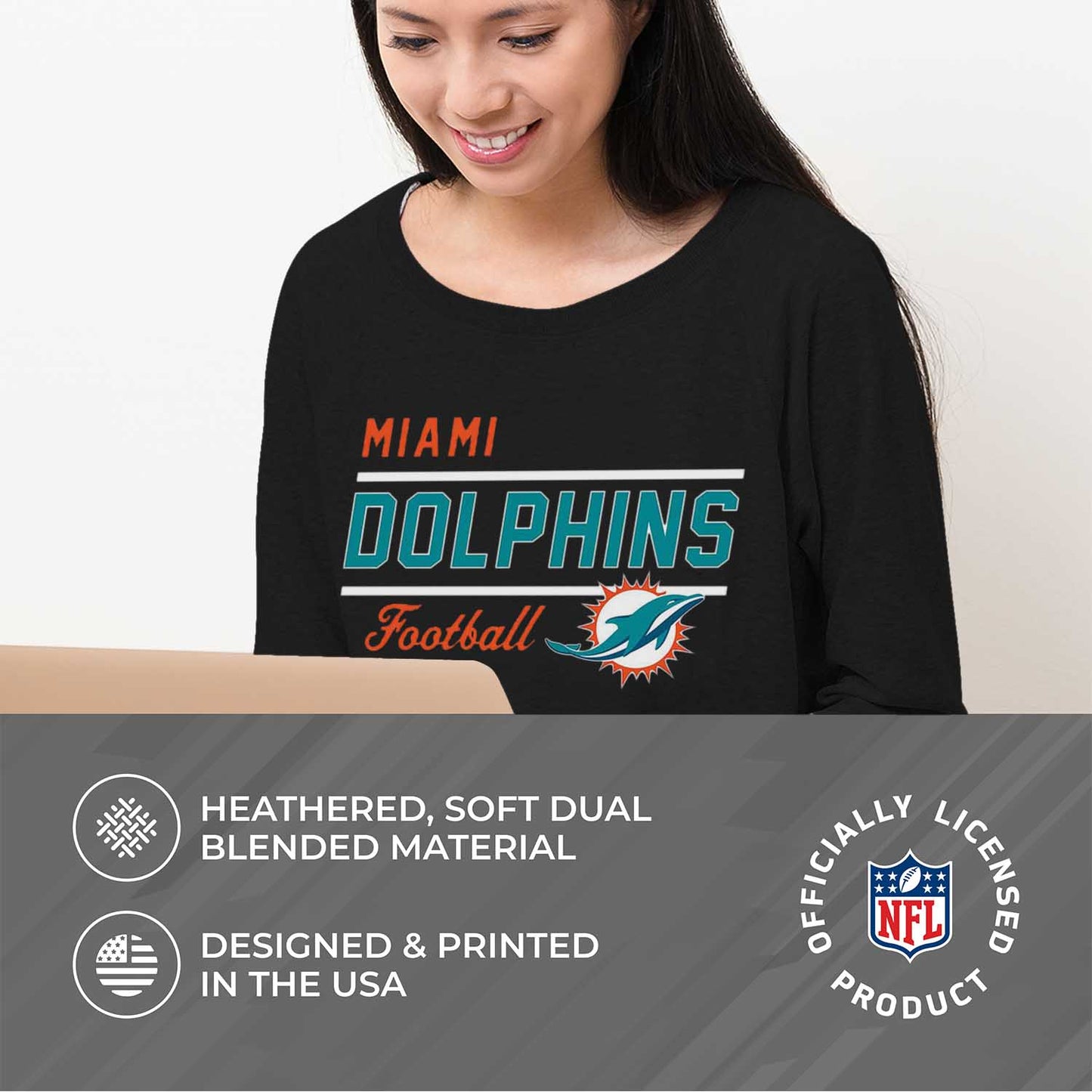 Miami Dolphins  Sweatshirt for Women - Black
