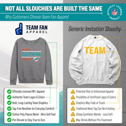 Miami Dolphins NFL Womens Gameday French Terry Slouchy Top- Raglan Sleeves - Sport Gray