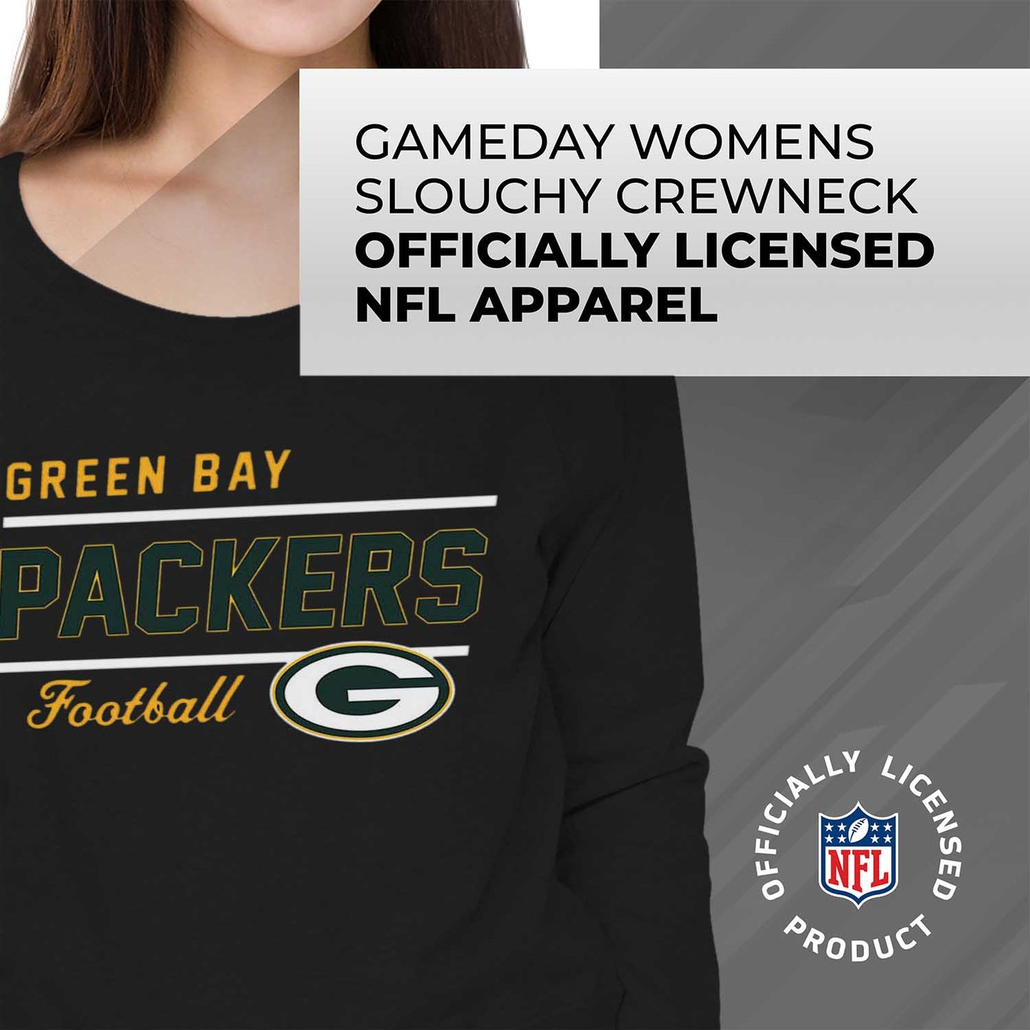 Green Bay Packers  Sweatshirt for Women - Black
