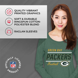 Green Bay Packers NFL Womens Crew Neck Light Weight - Green