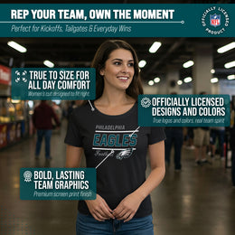Philadelphia Eagles NFL Gameday Women's Relaxed Fit T-shirt - Black