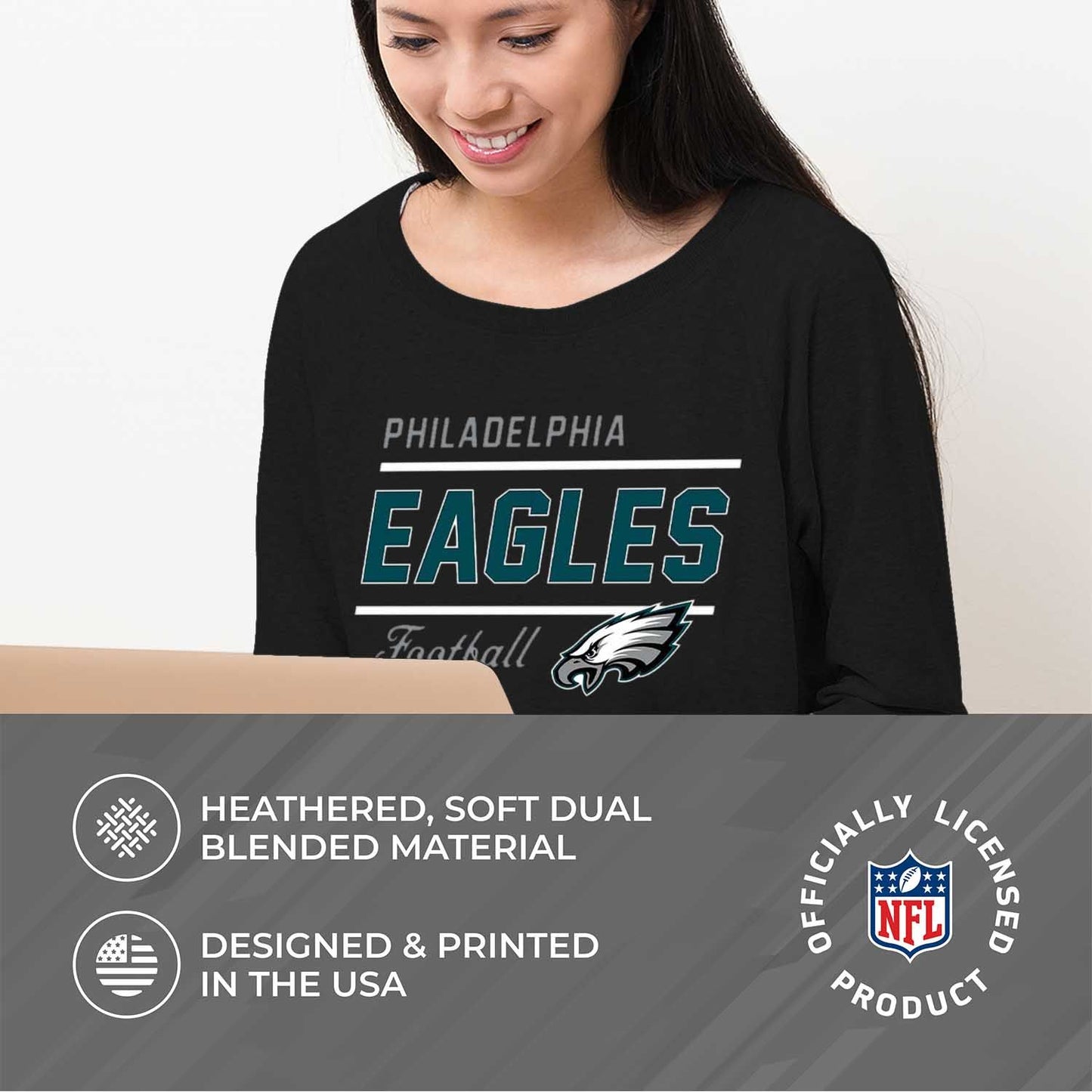 Philadelphia Eagles  Sweatshirt for Women - Black