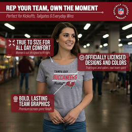Tampa Bay Buccaneers NFL Gameday Women's Relaxed Fit T-shirt - Gray