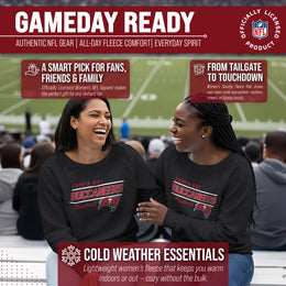 Tampa Bay Buccaneers NFL Womens Gameday French Terry Slouchy Top- Raglan Sleeves - Charcoal