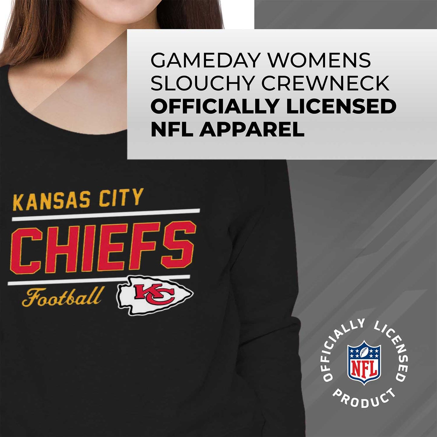 Kansas City Chiefs  Sweatshirt for Women - Black