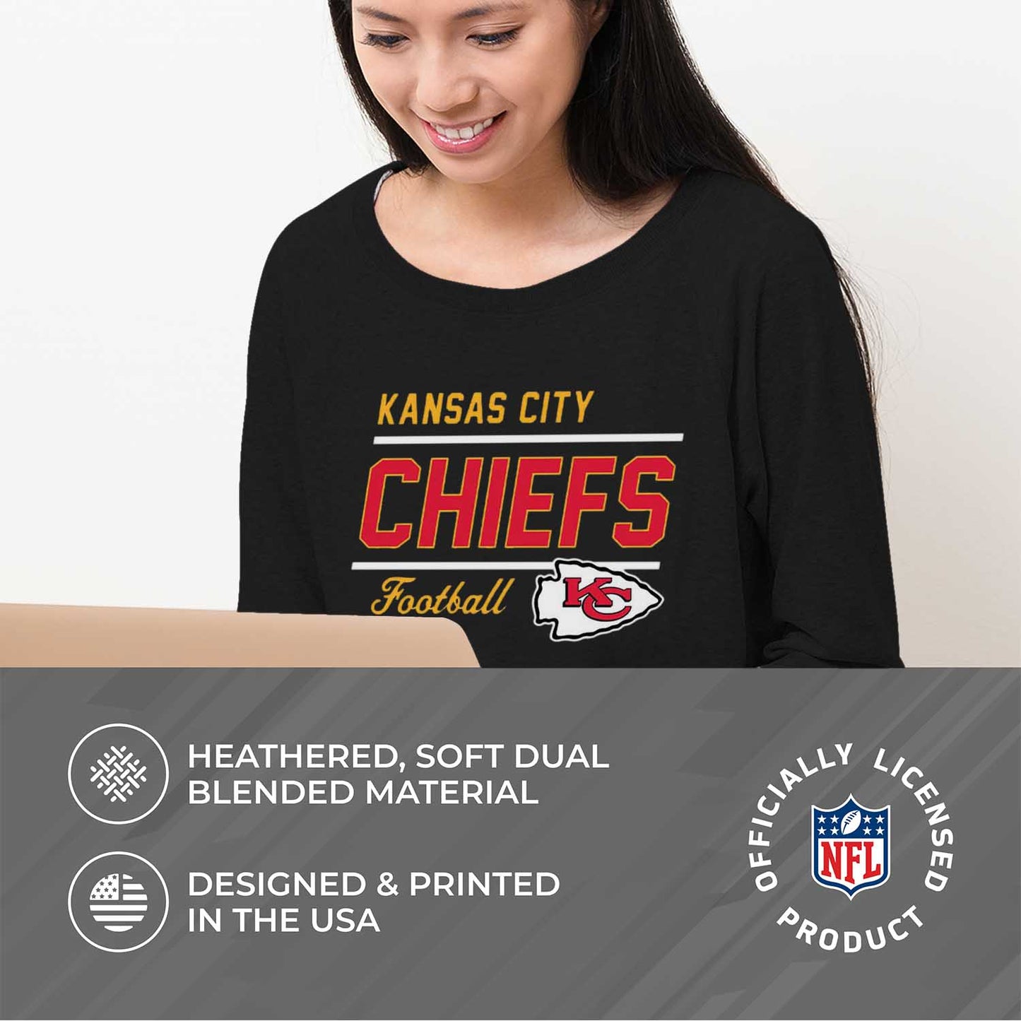 Kansas City Chiefs  Sweatshirt for Women - Black