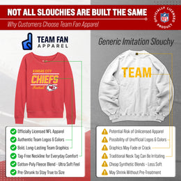 Kansas City Chiefs NFL Womens Gameday French Terry Slouchy Top- Raglan Sleeves - Red