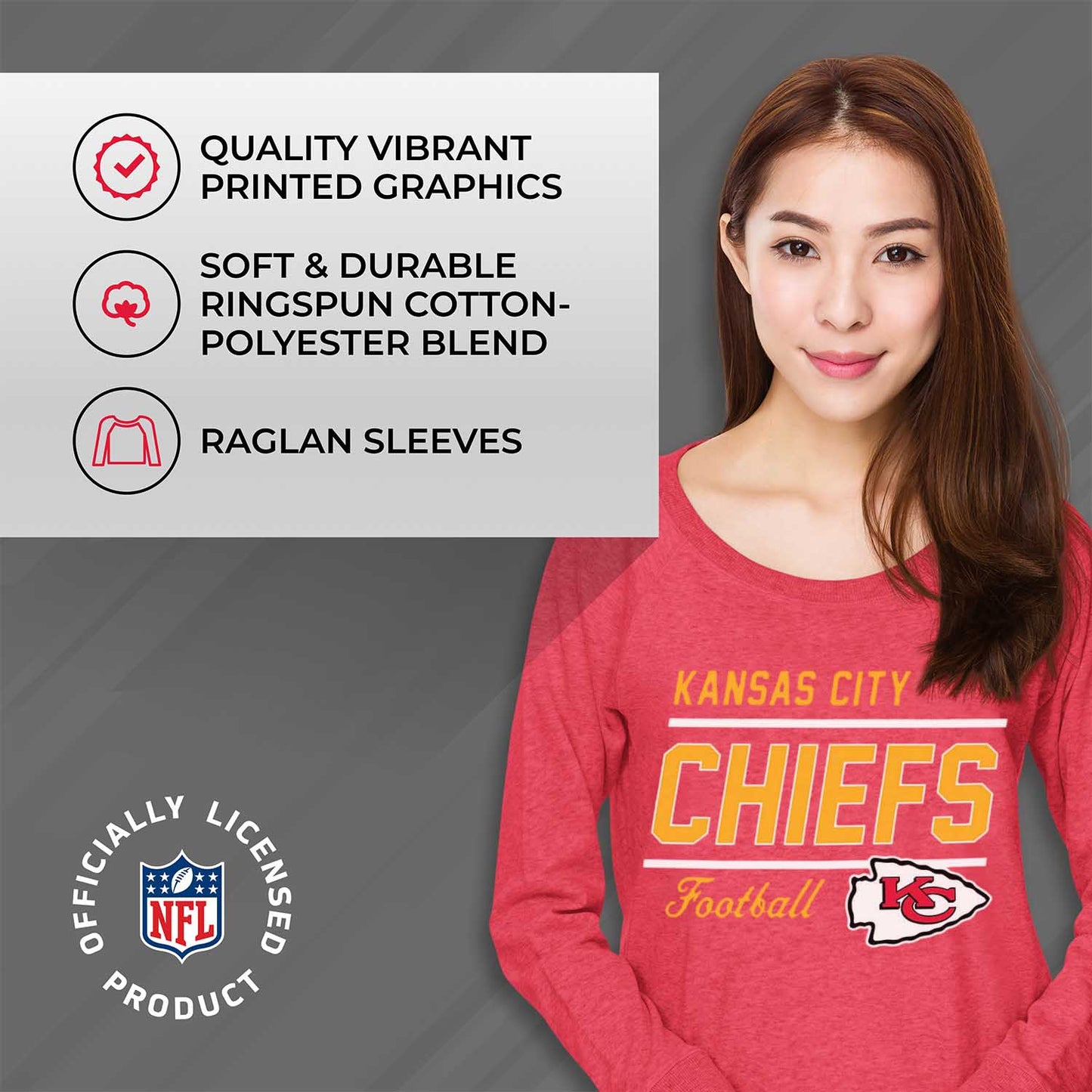 Kansas City Chiefs  Sweatshirt for Women - Red