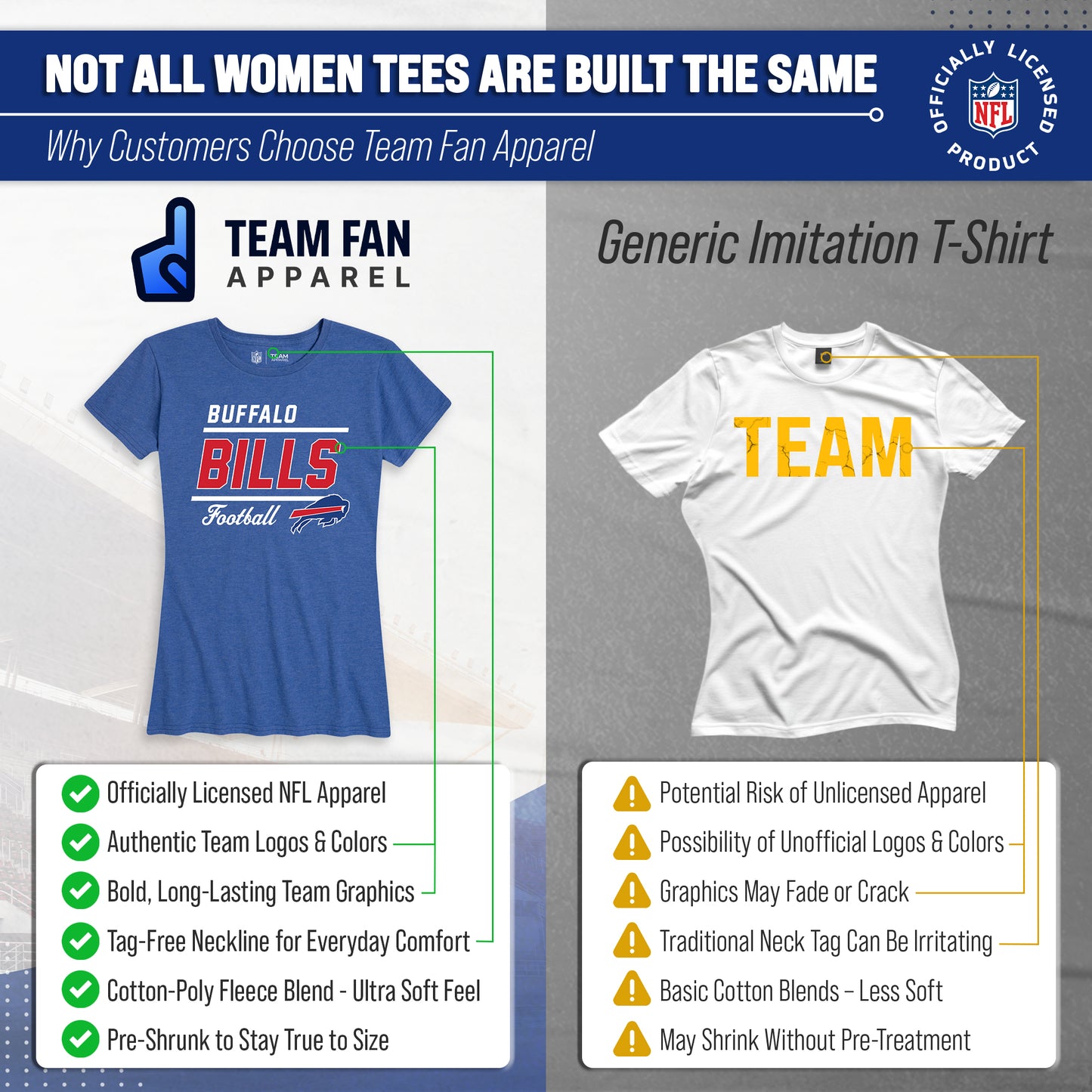 Buffalo Bills NFL Gameday Women's Relaxed Fit T-shirt - Royal