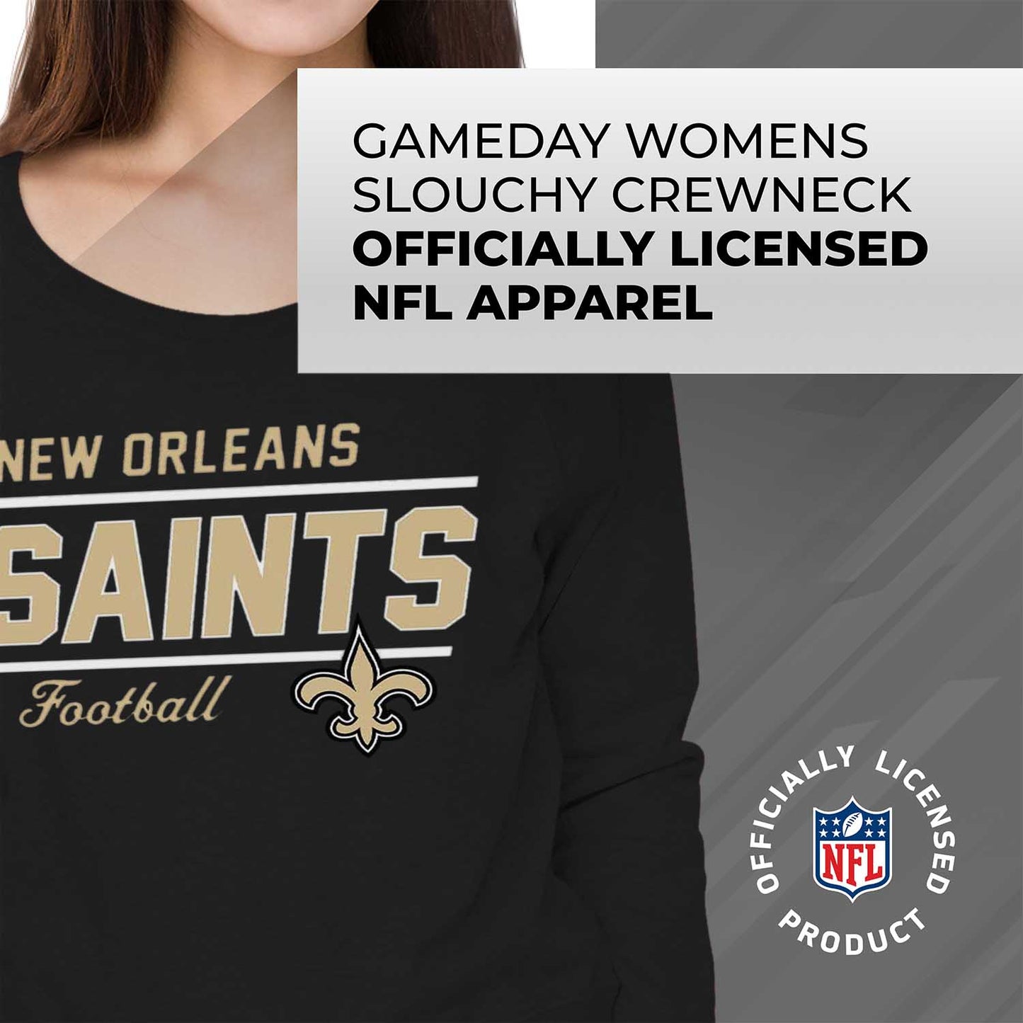 New Orleans Saints  Sweatshirt for Women - Black