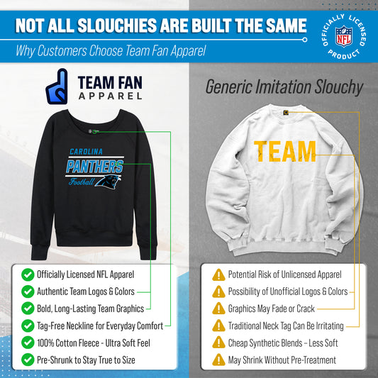 Carolina Panthers Women's Gameday Crewneck Sweatshirt Long Sleeve - Black