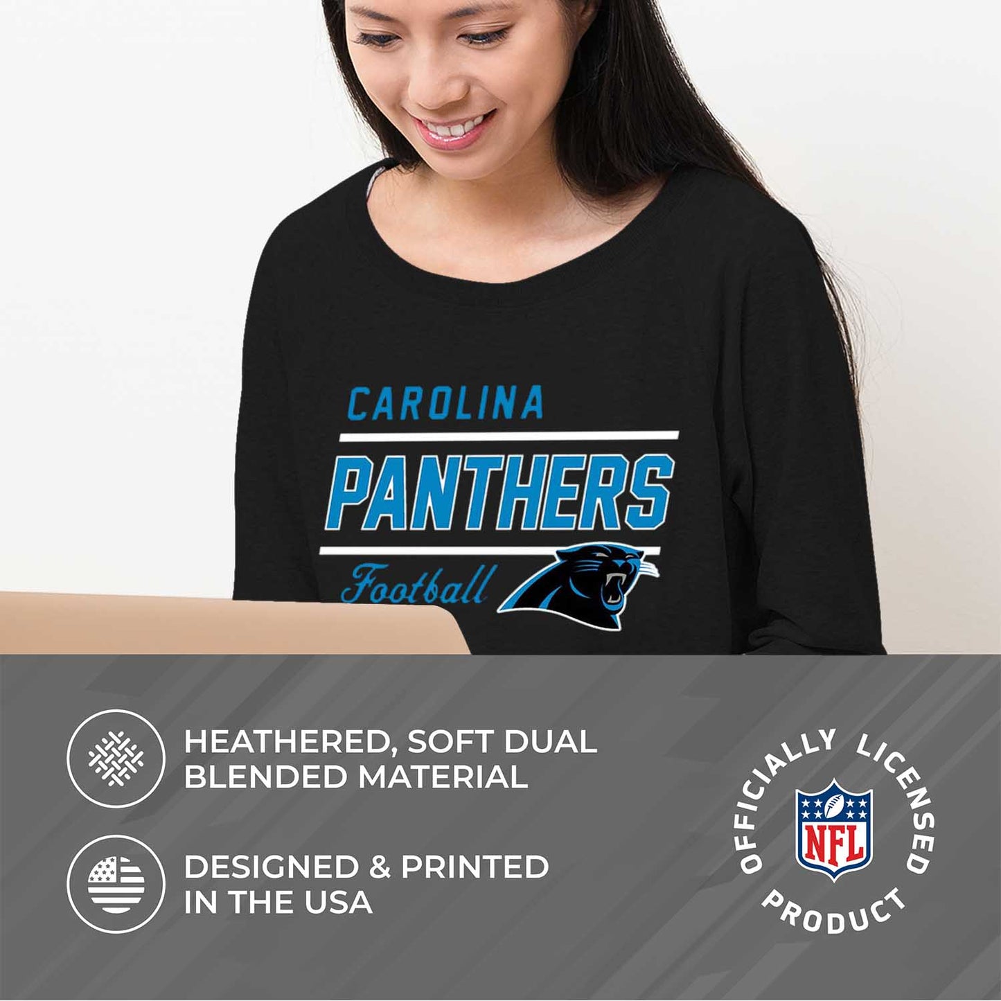 Carolina Panthers  Sweatshirt for Women - Black