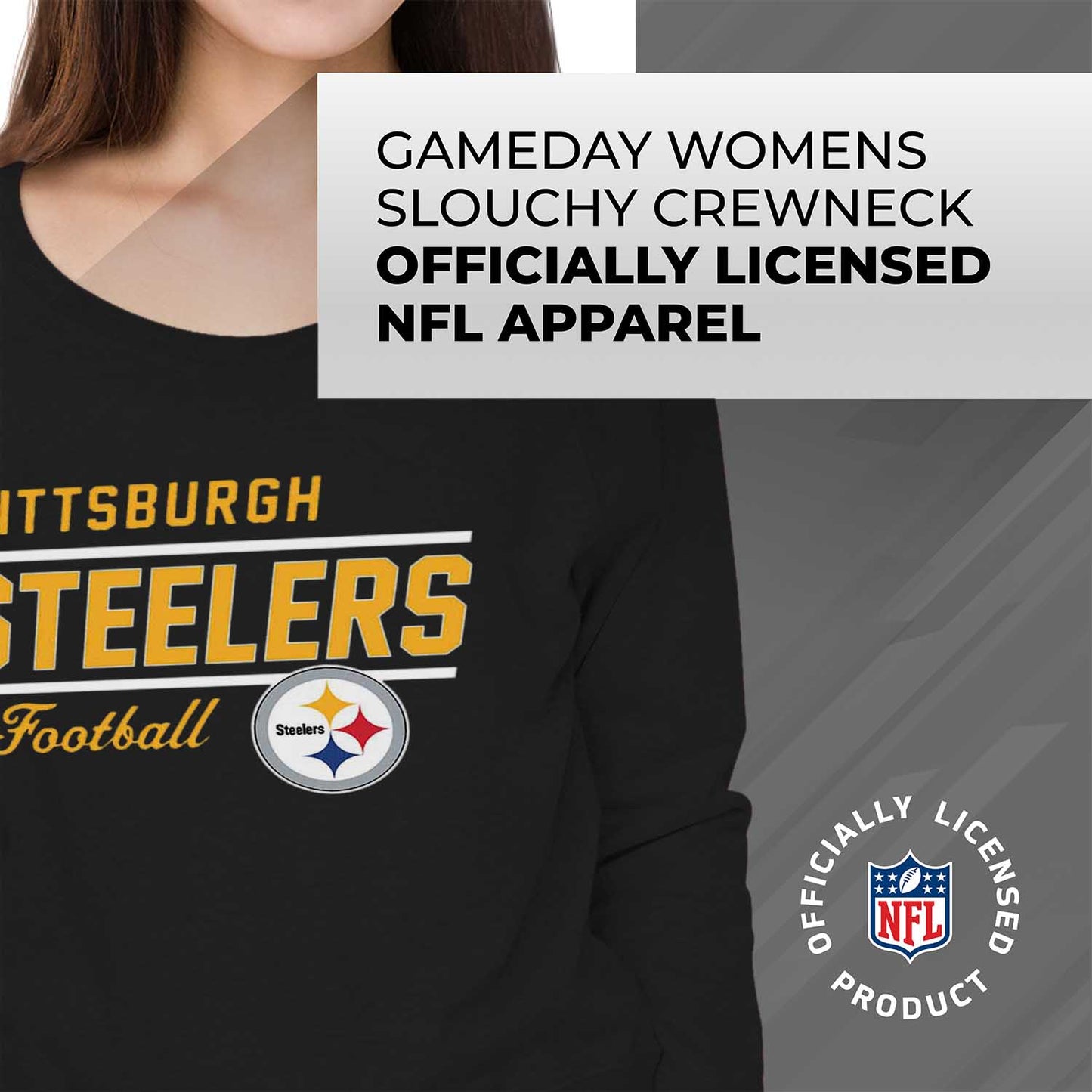 Pittsburgh Steelers  Sweatshirt for Women - Black
