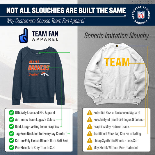 Denver Broncos Women's Gameday Crewneck Sweatshirt Long Sleeve - Navy