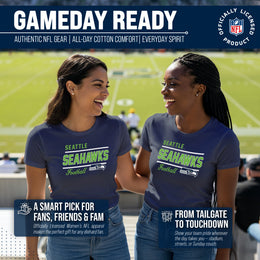 Seattle Seahawks NFL Gameday Women's Relaxed Fit T-shirt - Navy