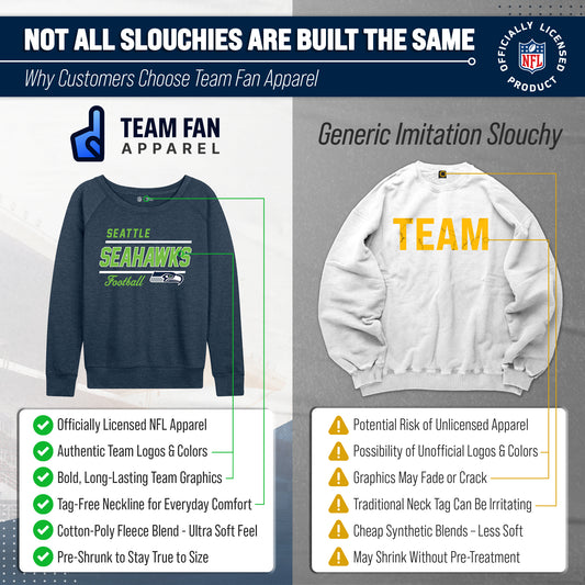 Seattle Seahawks Women's Gameday Crewneck Sweatshirt Long Sleeve - Navy