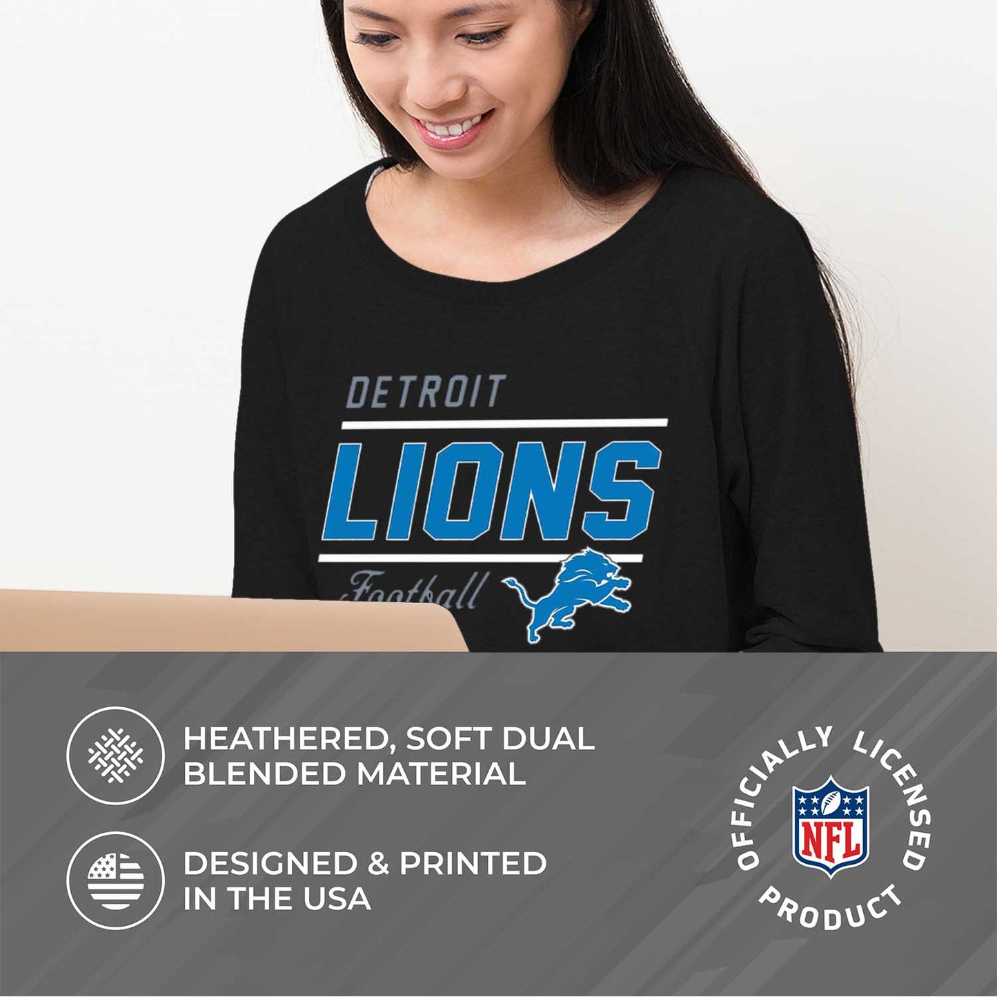 Detroit Lions  Sweatshirt for Women - Black