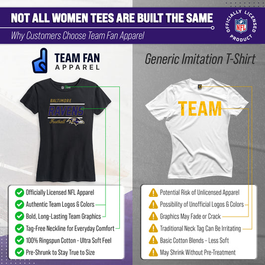 Baltimore Ravens NFL Gameday Women's Relaxed Fit T-shirt - Black
