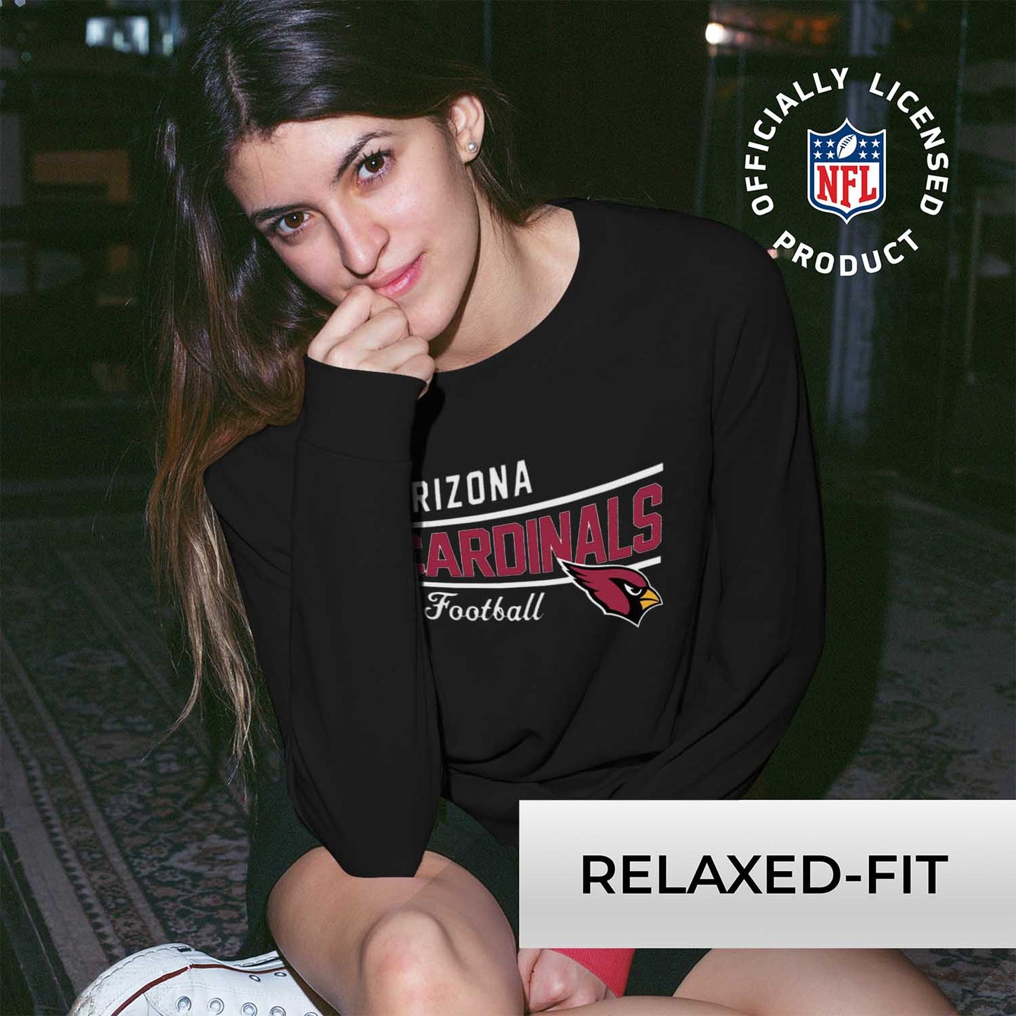 Arizona Cardinals  Sweatshirt for Women - Black
