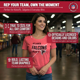 Atlanta Falcons NFL Gameday Women's Relaxed Fit T-shirt - Red