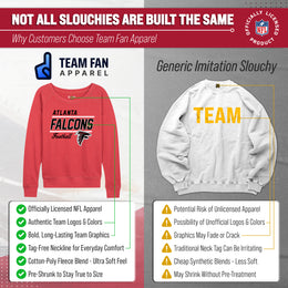 Atlanta Falcons NFL Womens Gameday French Terry Slouchy Top- Raglan Sleeves - Red