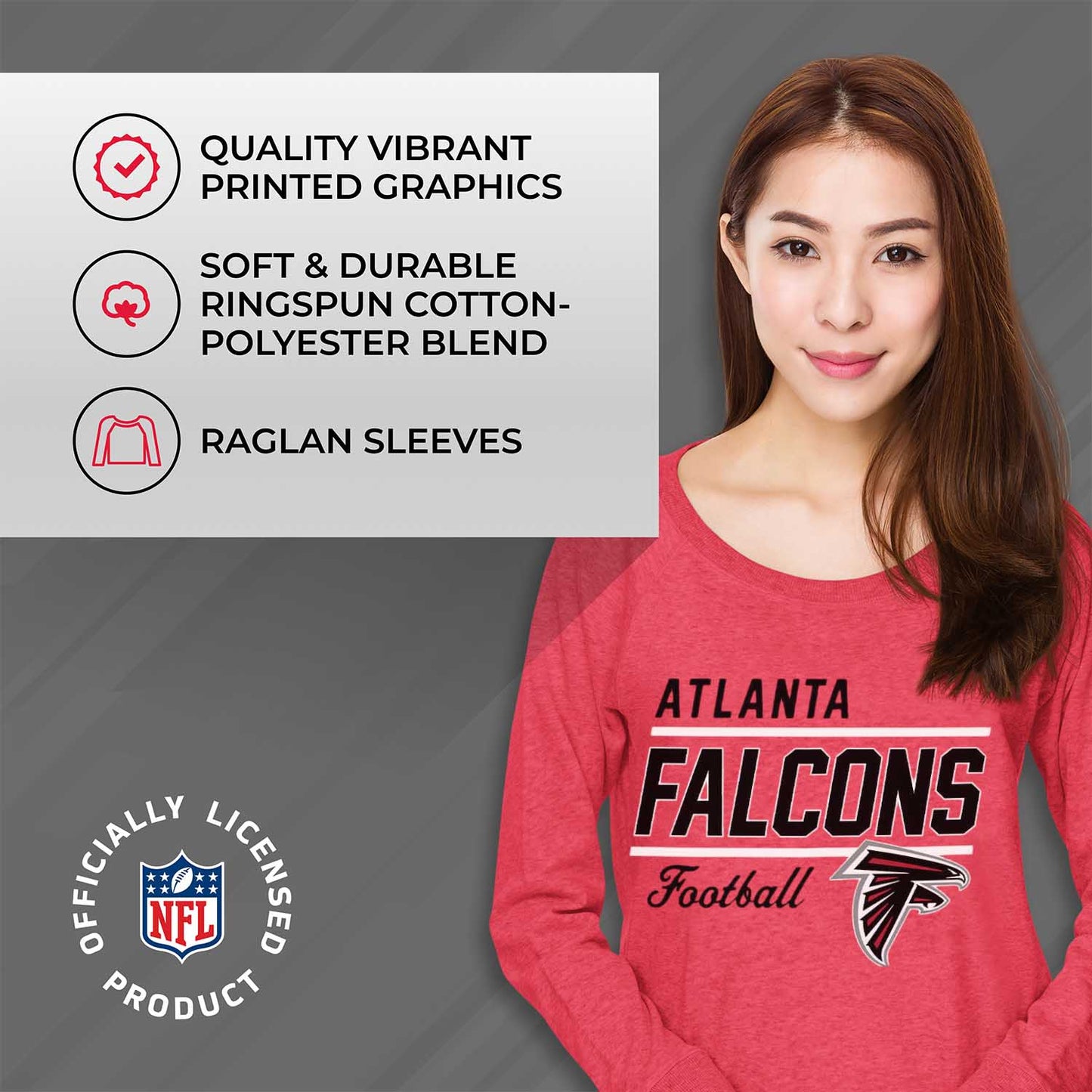 Atlanta Falcons  Sweatshirt for Women - Red
