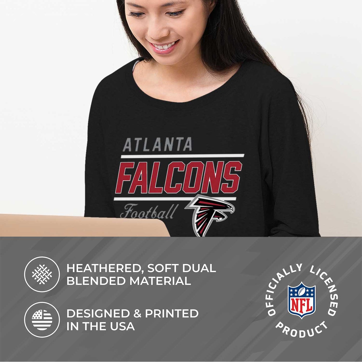 Atlanta Falcons  Sweatshirt for Women - Black