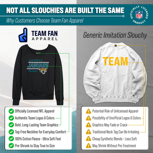 Jacksonville Jaguars Women's Gameday Crewneck Sweatshirt Long Sleeve - Black