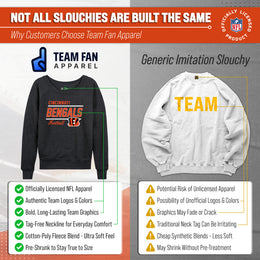Cincinnati Bengals NFL Womens Gameday French Terry Slouchy Top- Raglan Sleeves - Charcoal