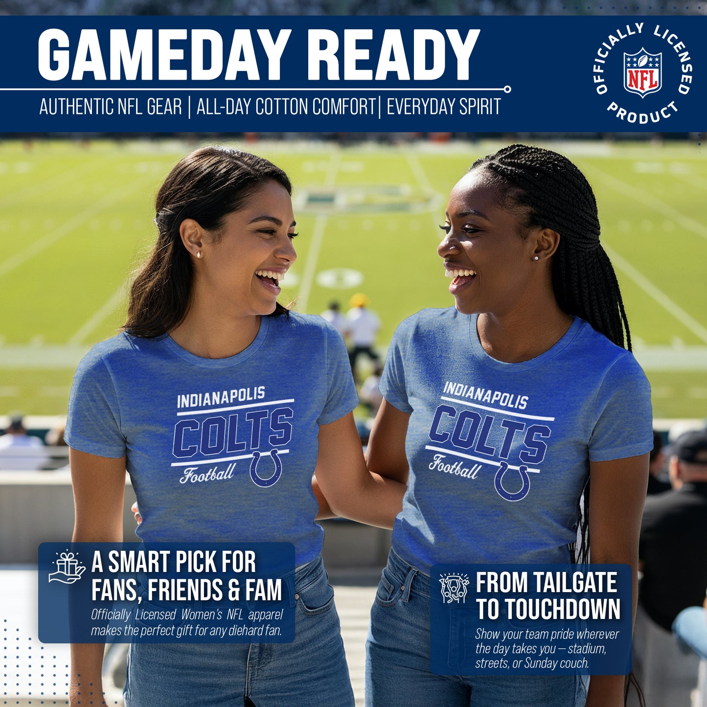 Indianapolis Colts NFL Gameday Women's Relaxed Fit T-shirt - Royal