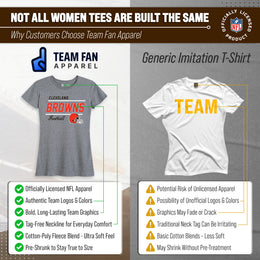 Cleveland Browns NFL Gameday Women's Relaxed Fit T-shirt - Sport Gray