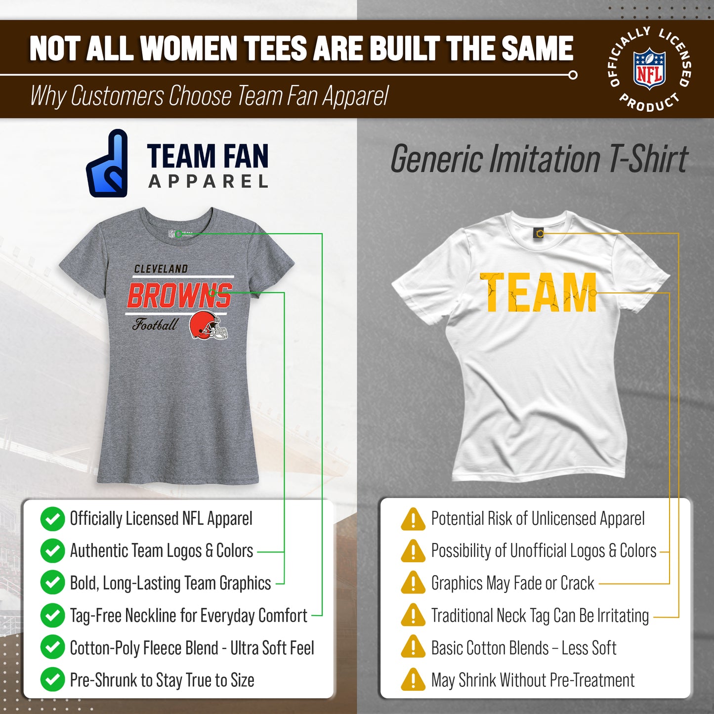 Cleveland Browns NFL Gameday Women's Relaxed Fit T-shirt - Sport Gray