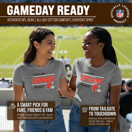 Cleveland Browns NFL Gameday Women's Relaxed Fit T-shirt - Sport Gray