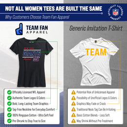 New York Giants Giants Women's NFL Gameday T-Shirt - Black