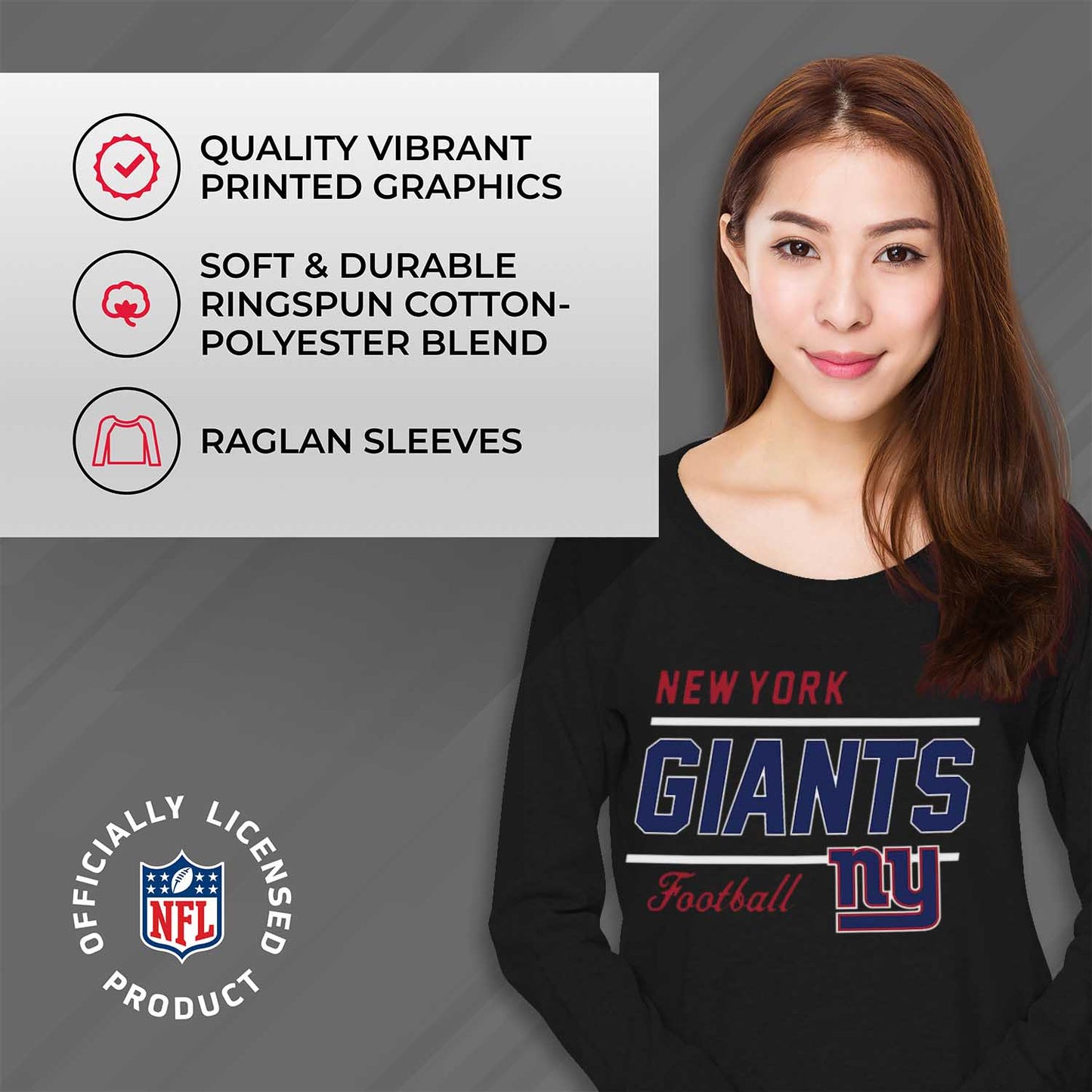 New York Giants  Sweatshirt for Women - Black