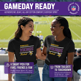 Minnesota Vikings NFL Gameday Women's Relaxed Fit T-shirt - Black