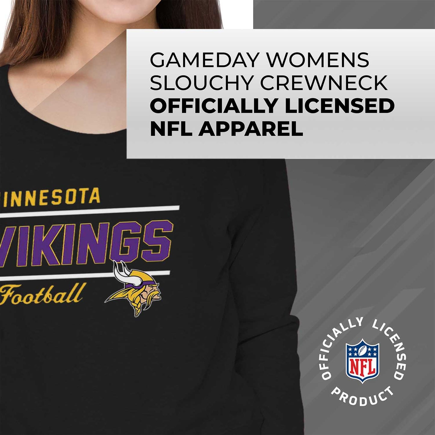 Minnesota Vikings  Sweatshirt for Women - Black