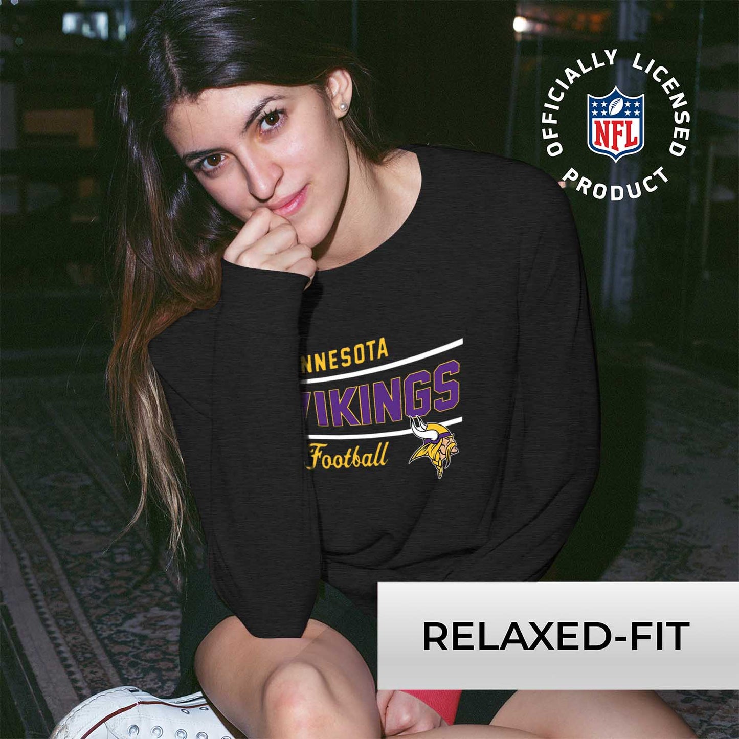 Minnesota Vikings  Sweatshirt for Women - Charcoal