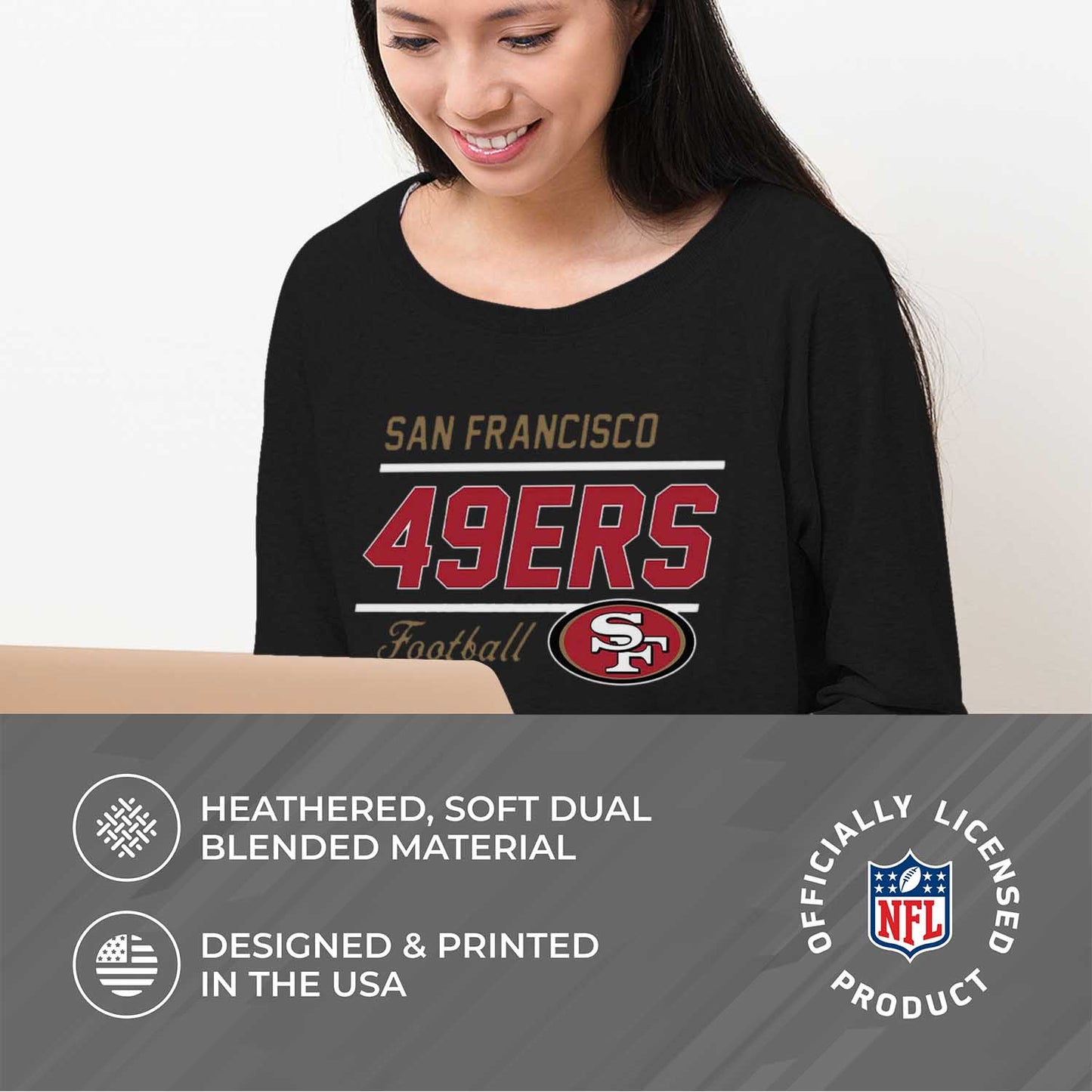 San Francisco 49ers  Sweatshirt for Women - Black
